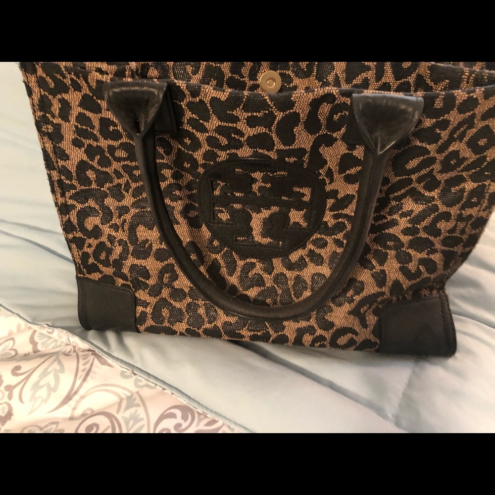 Tory Burch Great Catch All Leopard Satchel